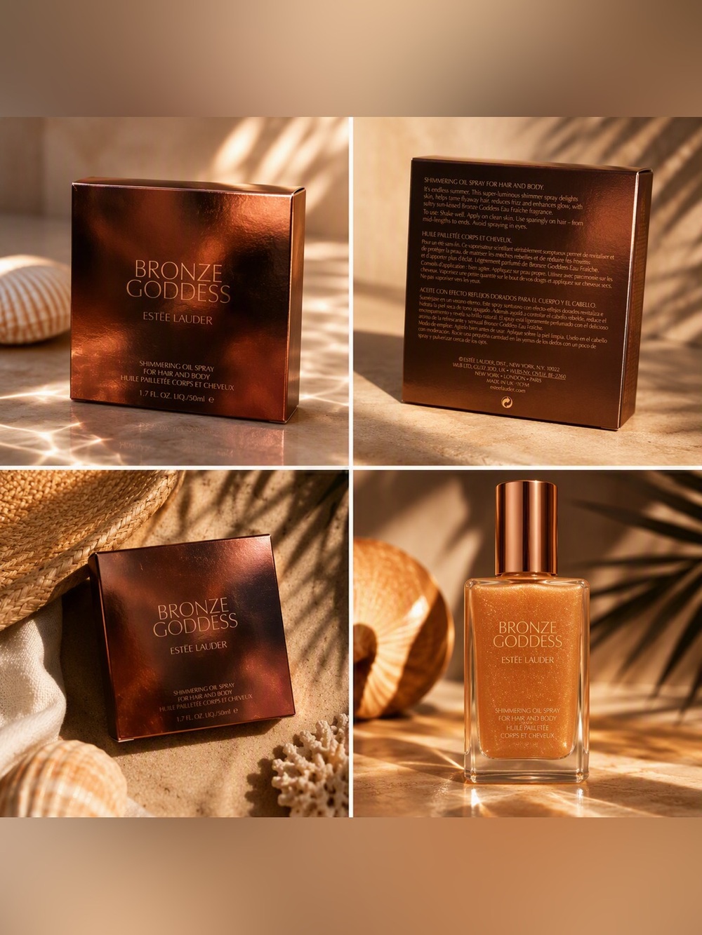 Estee Lauder Bronze Goddess Shimmering Oil Spray — Bronze